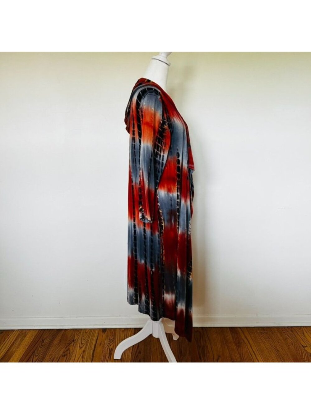 Boho Duster Womens L Open-Front Cardigan Long Sleeve Festival Hippie Granola - Picture 3 of 7